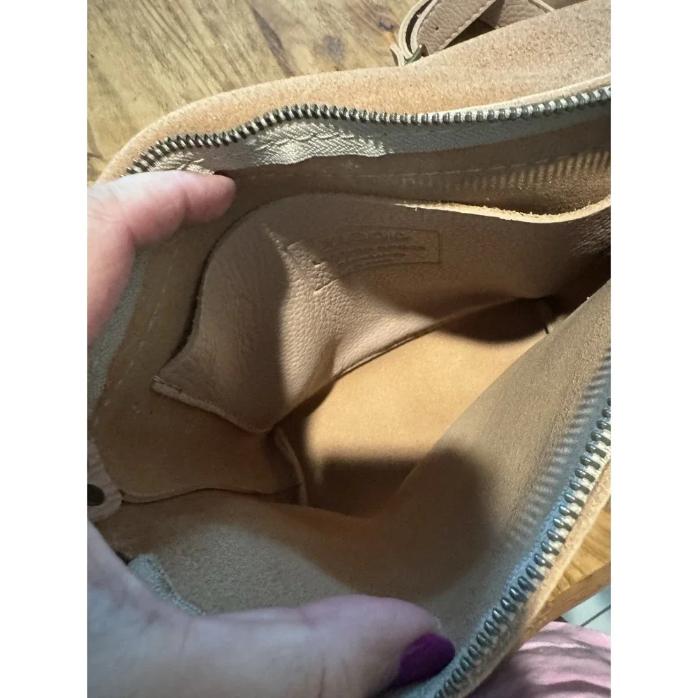 CALMA Genuine Leather Crossbody Bag Blush Pink Handcrafted in Spain